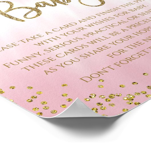 赤ちゃんシャワーベビーの願い ポスター (角)