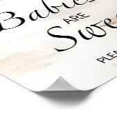 赤ちゃんシャワーベビーは甘いごちそうを取る ポスター (角)