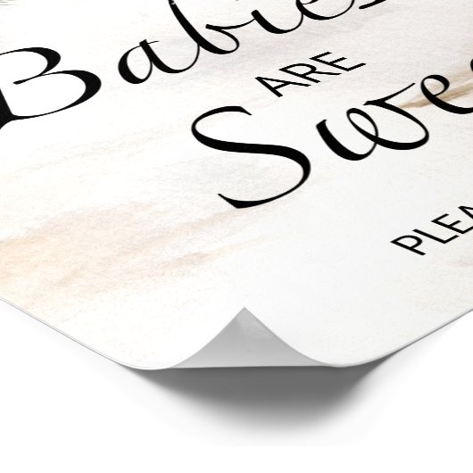 赤ちゃんシャワーベビーは甘いごちそうを取る ポスター (角)