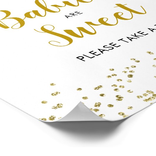 赤ちゃんシャワーベビーは甘い ポスター (角)