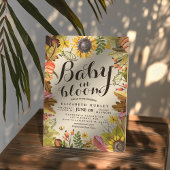 赤ちゃんシャワーベビーイン開花メープルカボチャひまわり 招待状