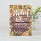 赤ちゃんシャワーベビーイン開花メープルカボチャひまわり 招待状 (スタンド正面)