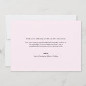 赤ちゃんシャワーベビーフォトコラージピンクグレー サンキューカード (裏面)