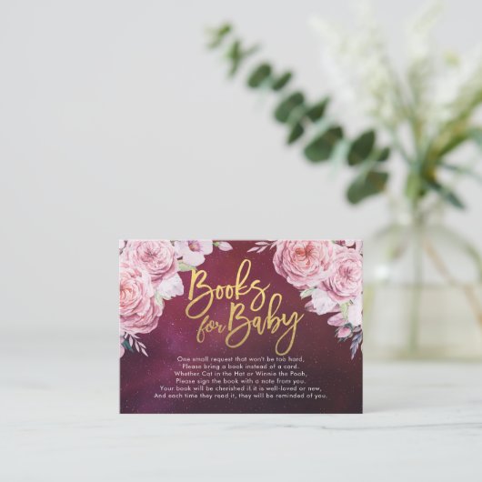 赤ちゃんシャワーベビー/ブックリクエスト エンクロージャーカード (スタンド正面)
