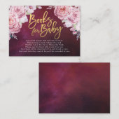 赤ちゃんシャワーベビー/ブックリクエスト エンクロージャーカード (正面/裏面)