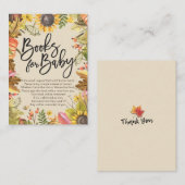 赤ちゃんシャワーベビー/ブックリクエスト エンクロージャーカード (正面/裏面)