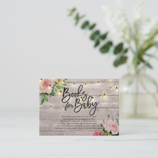 赤ちゃんシャワーベビー/ブックリクエスト エンクロージャーカード (スタンド正面)
