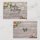 赤ちゃんシャワーベビー/ブックリクエスト エンクロージャーカード (正面/裏面)