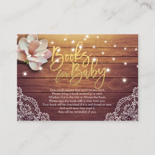 赤ちゃんシャワーベビー/ブックリクエスト エンクロージャーカード (正面)