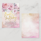 赤ちゃんシャワーベビー/ブックリクエスト エンクロージャーカード (正面/裏面)