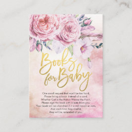 赤ちゃんシャワーベビー/ブックリクエスト エンクロージャーカード