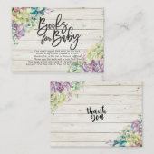 赤ちゃんシャワーベビー/ブックリクエスト エンクロージャーカード (正面/裏面)