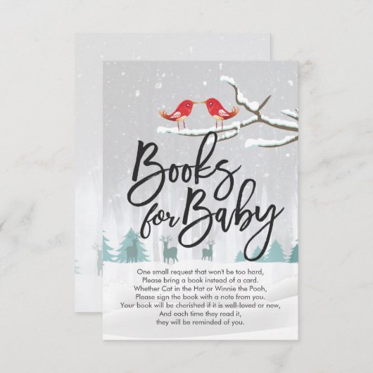 赤ちゃんシャワーベビー/ブックリクエスト 招待状 (正面/裏面)
