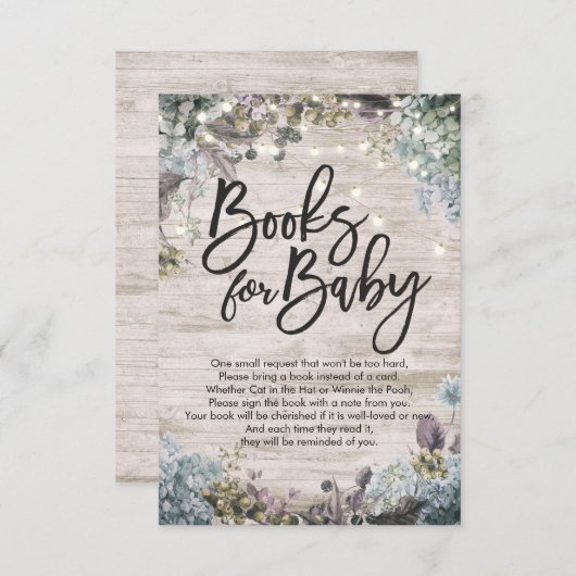 赤ちゃんシャワーベビー/ブックリクエスト 招待状 (正面/裏面)