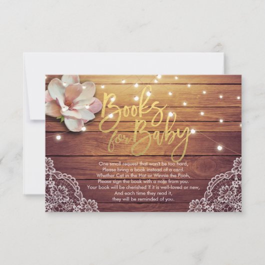 赤ちゃんシャワーベビー/ブックリクエスト 招待状 (正面)