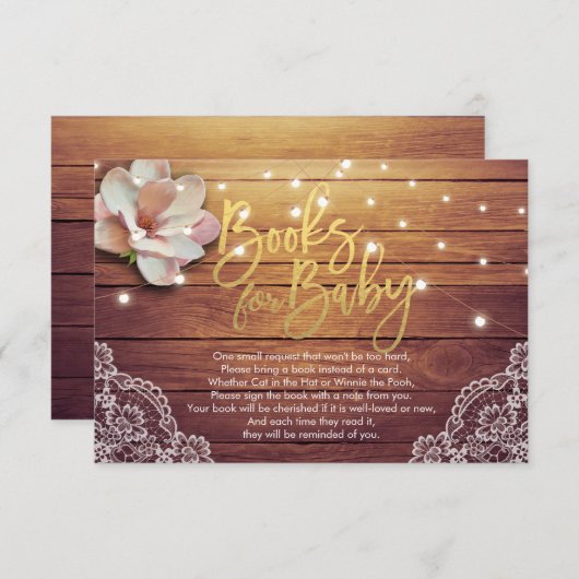 赤ちゃんシャワーベビー/ブックリクエスト 招待状 (正面/裏面)