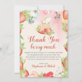 赤ちゃんシャワーベリースイートストロベリーサンキュー サンキューカード (正面)