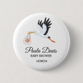 赤ちゃんシャワーボタンのお願い 缶バッジ (正面)