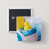 赤ちゃんシャワーボタン 缶バッジ (正面&裏面)