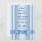 赤ちゃんシャワーボーイブルーリトルプリンスクラウン3a 招待状 (裏面)