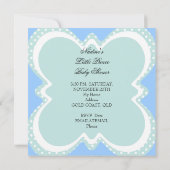 赤ちゃんシャワーボーイブルーリトルプリンスクラウン 招待状 (裏面)