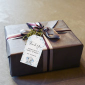 赤ちゃんシャワーボーイ青い白い感謝してい象よ ギフトタグ