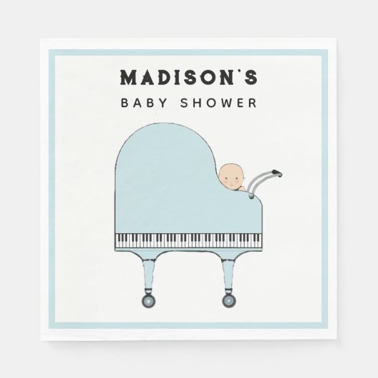 赤ちゃんシャワーボーイ スタンダードランチョンナプキン (正面)