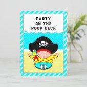 赤ちゃんシャワーボーイ 招待状 (スタンド正面)