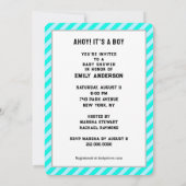 赤ちゃんシャワーボーイ 招待状 (裏面)