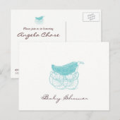 赤ちゃんシャワーポストカード インビテーションポストカード (正面/裏面)