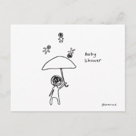 赤ちゃんシャワーポストカード インビテーションポストカード