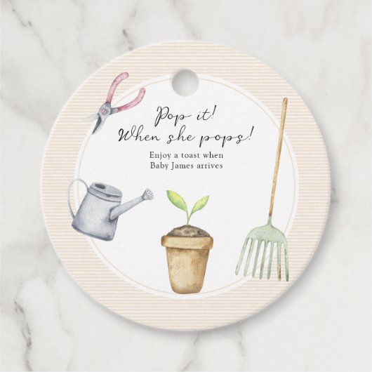 赤ちゃんシャワーポップ・アートのよ！彼女のポップ フェイバータグ (正面)