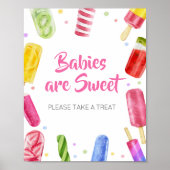 赤ちゃんシャワーポップ・アートのベビーは甘い ポスター (正面)