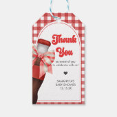 赤ちゃんシャワーポップ・アートのメッセージカード ギフトタグ (正面)