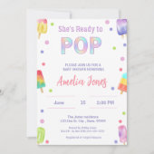 赤ちゃんシャワーポップ・アートの招待状 招待状 (正面)
