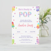赤ちゃんシャワーポップ・アートの招待状 招待状 (スタンド正面)