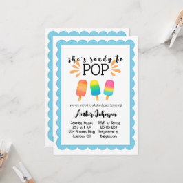 赤ちゃんシャワーポップ・アートの招待状 招待状