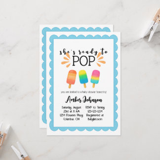 赤ちゃんシャワーポップ・アートの招待状 招待状