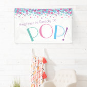 赤ちゃんシャワーポップ・アートの水玉模様バナー 横断幕 (インサイチュ)