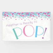 赤ちゃんシャワーポップ・アートの水玉模様バナー 横断幕 (横)