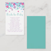 赤ちゃんシャワーポップ・アートの水玉模様本 エンクロージャーカード (正面/裏面)