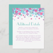 赤ちゃんシャワーポップ・アートの水玉模様 エンクロージャーカード (正面/裏面)