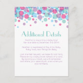 赤ちゃんシャワーポップ・アートの水玉模様 エンクロージャーカード (正面)