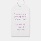 赤ちゃんシャワーポップ・アートの水玉模様 ギフトタグ (裏面)