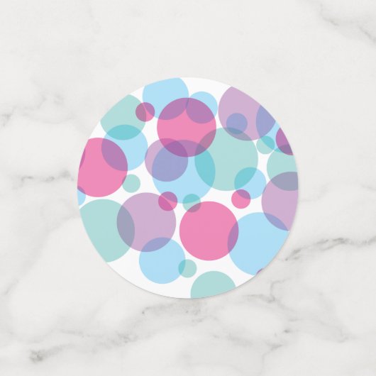 赤ちゃんシャワーポップ・アートの水玉模様 コンフェッティ (スモール正面)