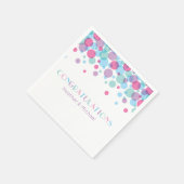 赤ちゃんシャワーポップ・アートの水玉模様 スタンダードカクテルナプキン