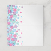 赤ちゃんシャワーポップ・アートの水玉模様 プレイスカード (外部開封)