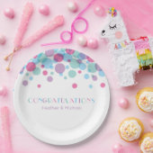 赤ちゃんシャワーポップ・アートの水玉模様 ペーパープレート (パーティー)