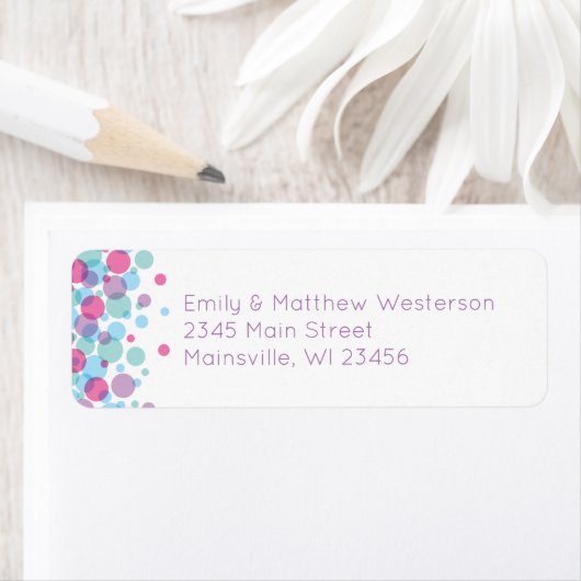 赤ちゃんシャワーポップ・アートの水玉模様 ラベル (インサイチュ)