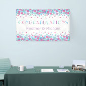 赤ちゃんシャワーポップ・アートの水玉模様 横断幕 (トレードショー)